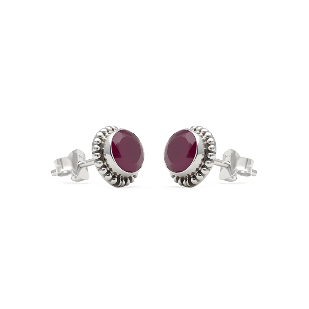 Ruby Stud Pair