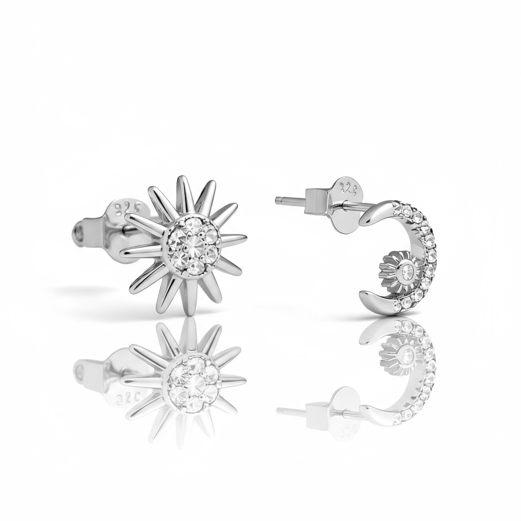 Summer Sky Asymmetrical Stud Pair