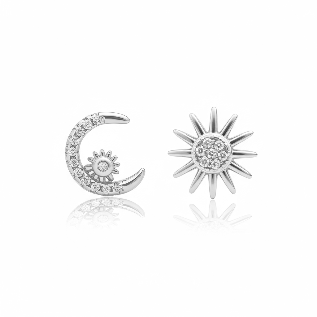 Summer Sky Asymmetrical Stud Pair