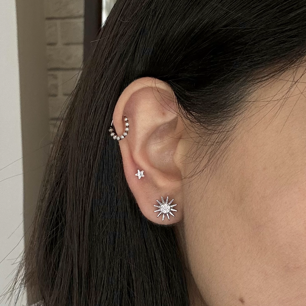 Summer Sky Asymmetrical Stud Pair