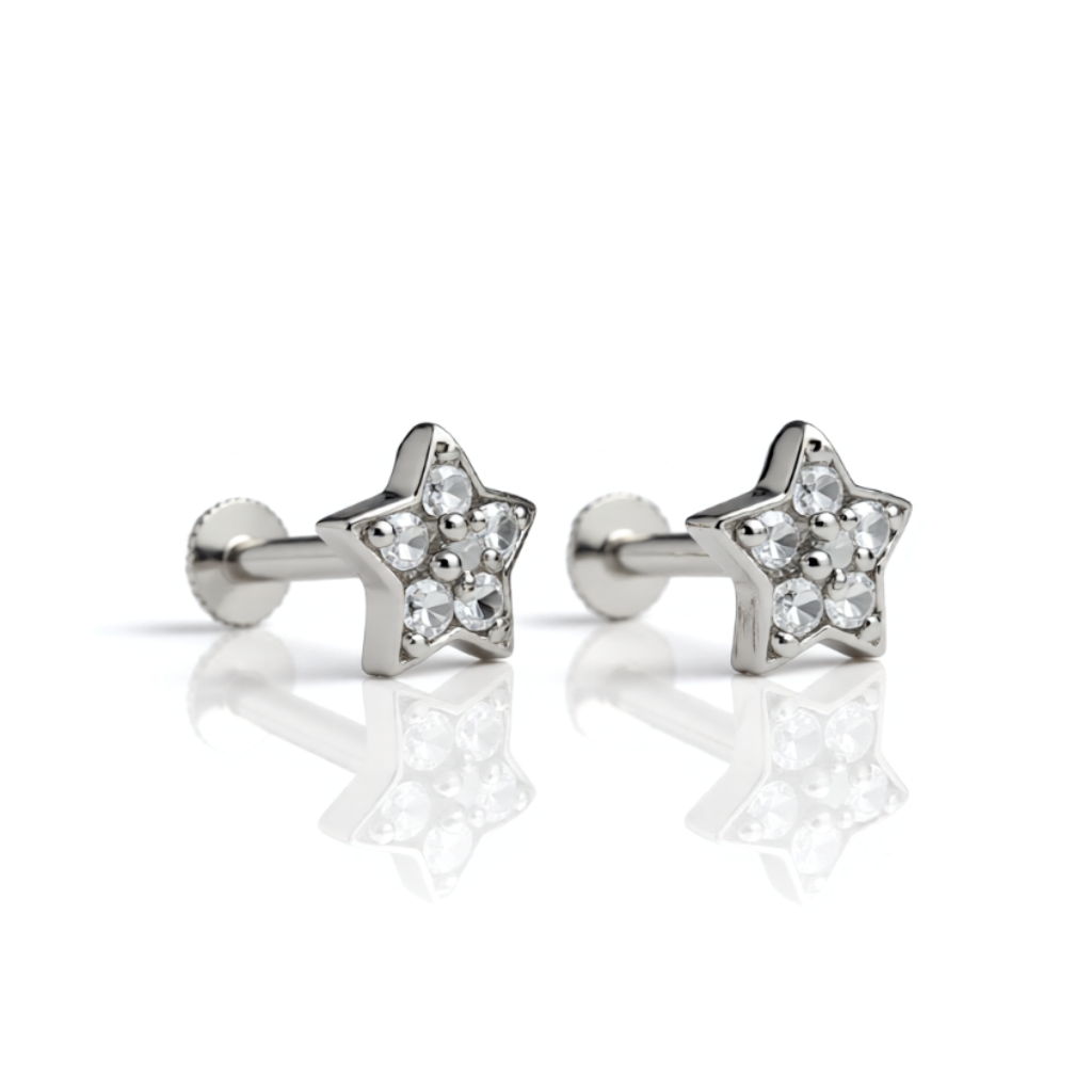Aurora Flatback Stud Pair