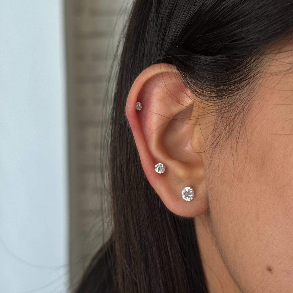 Classic Round Flatback Stud Pair