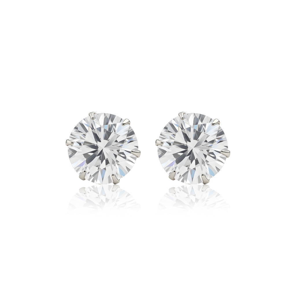 Classic Round Flatback Stud Pair