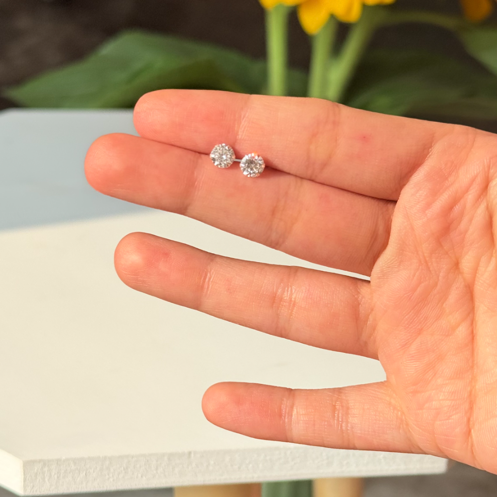 Classic Round Flatback Stud Pair