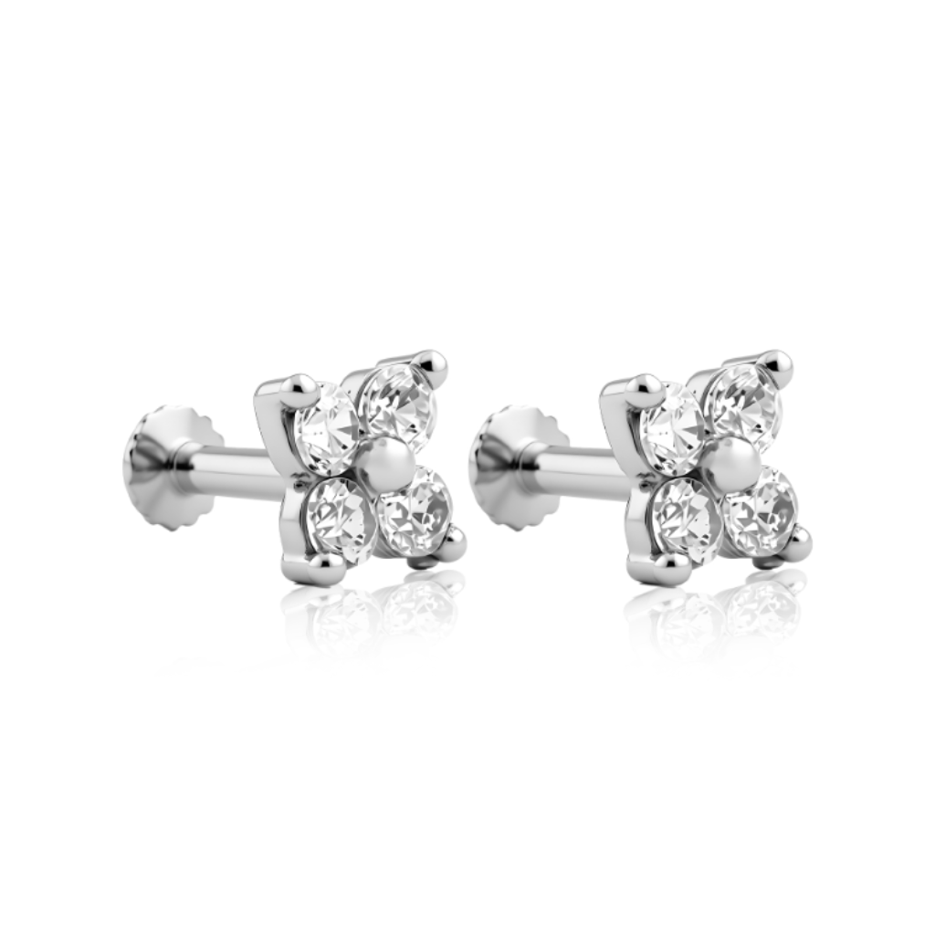 Glimmer Flatback Stud Pair