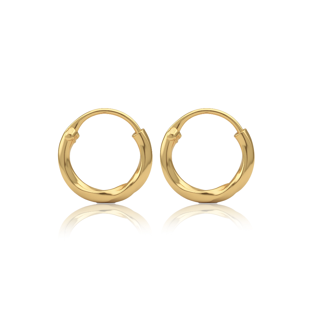 Sunehri Upperlobe Hoop Pair