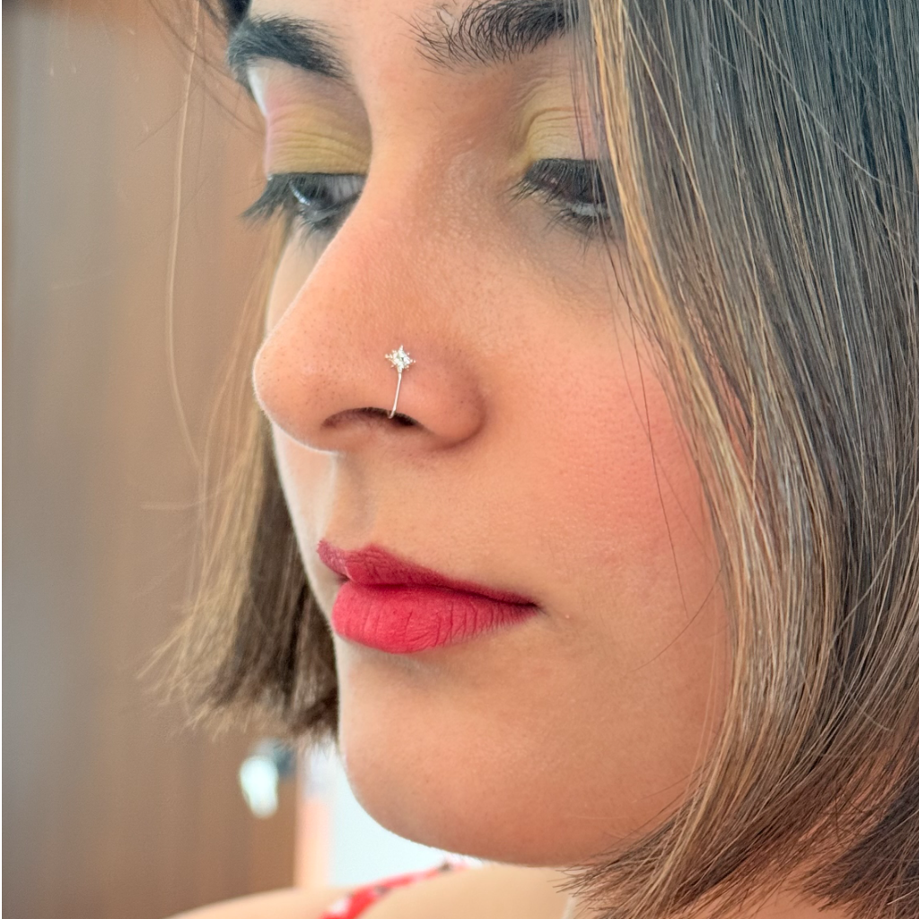 Snowflake Non Pierced Nosepin