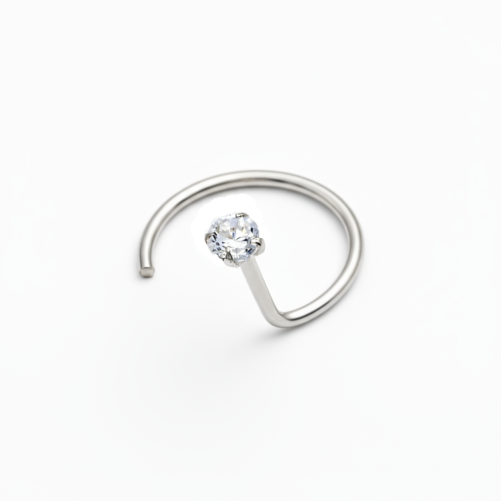 Sparkly Round Nose Pin