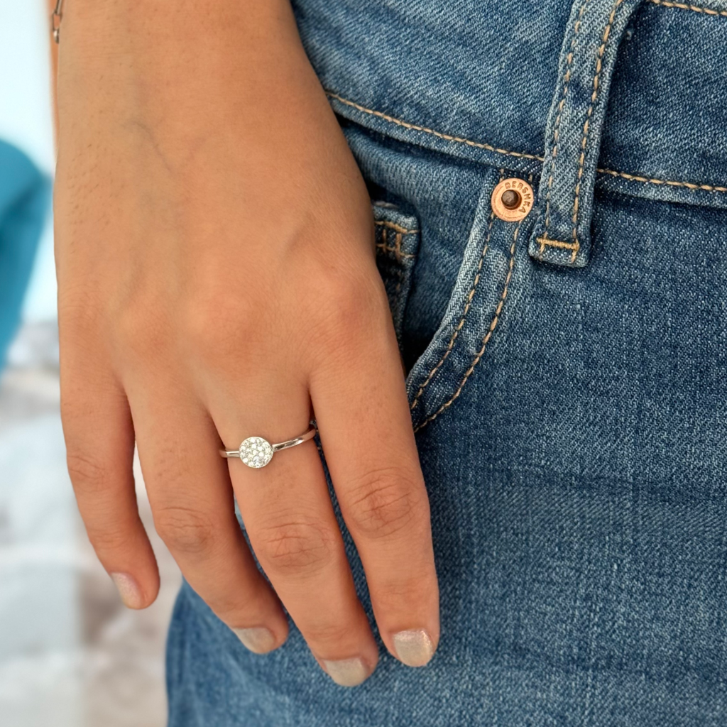 Silver Celeste Adjustable Ring