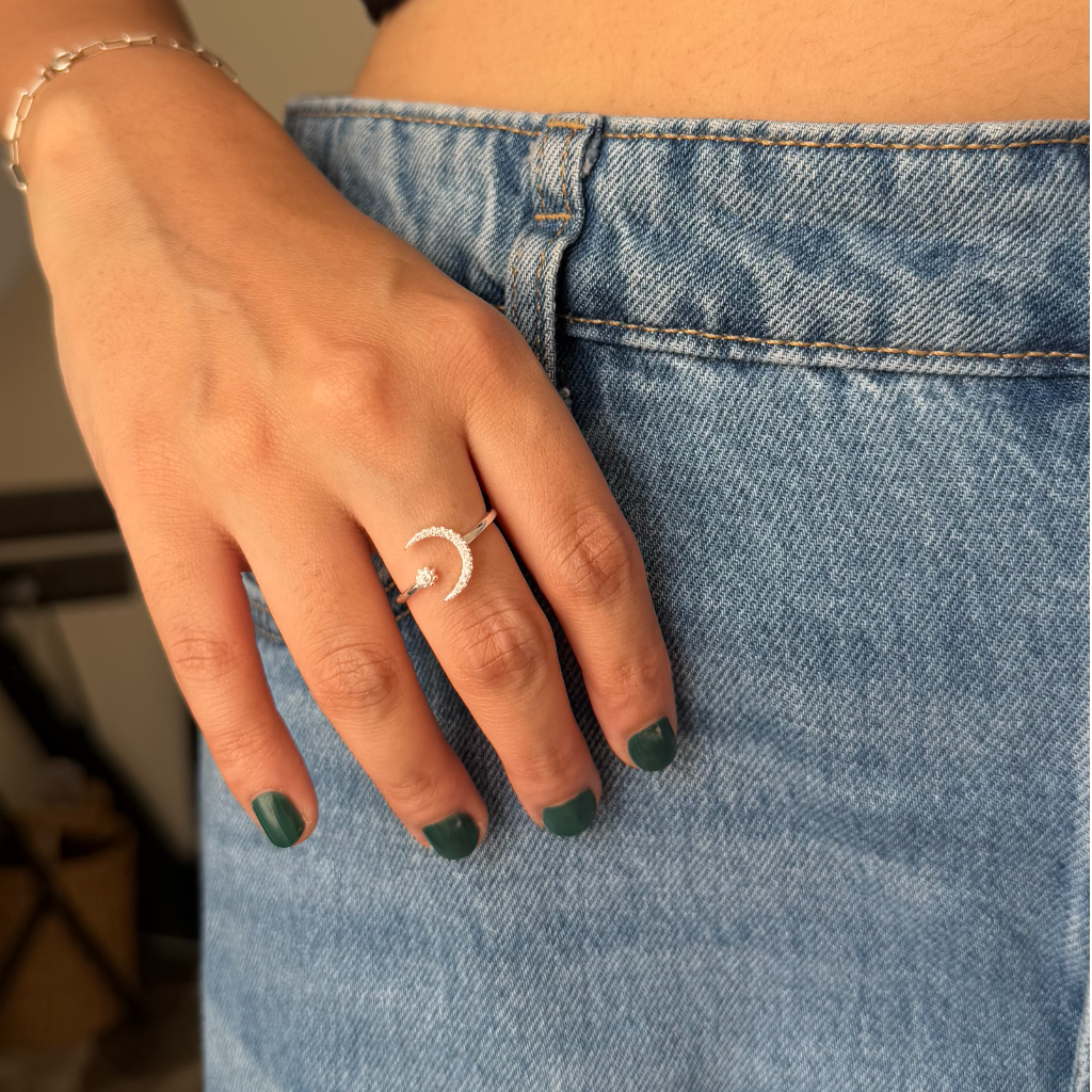 Tiana Star Moon Adjustable Ring