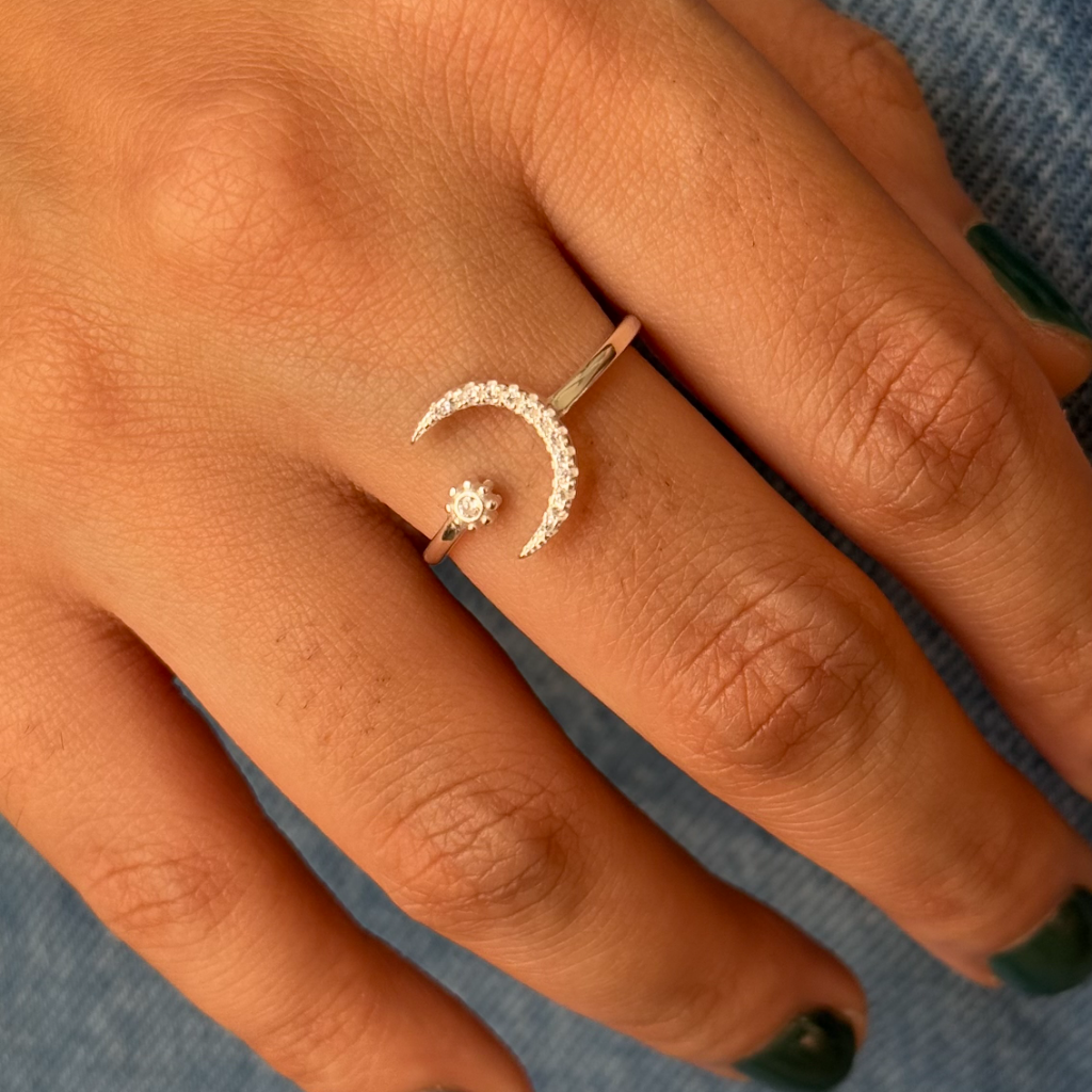 Tiana Star Moon Adjustable Ring