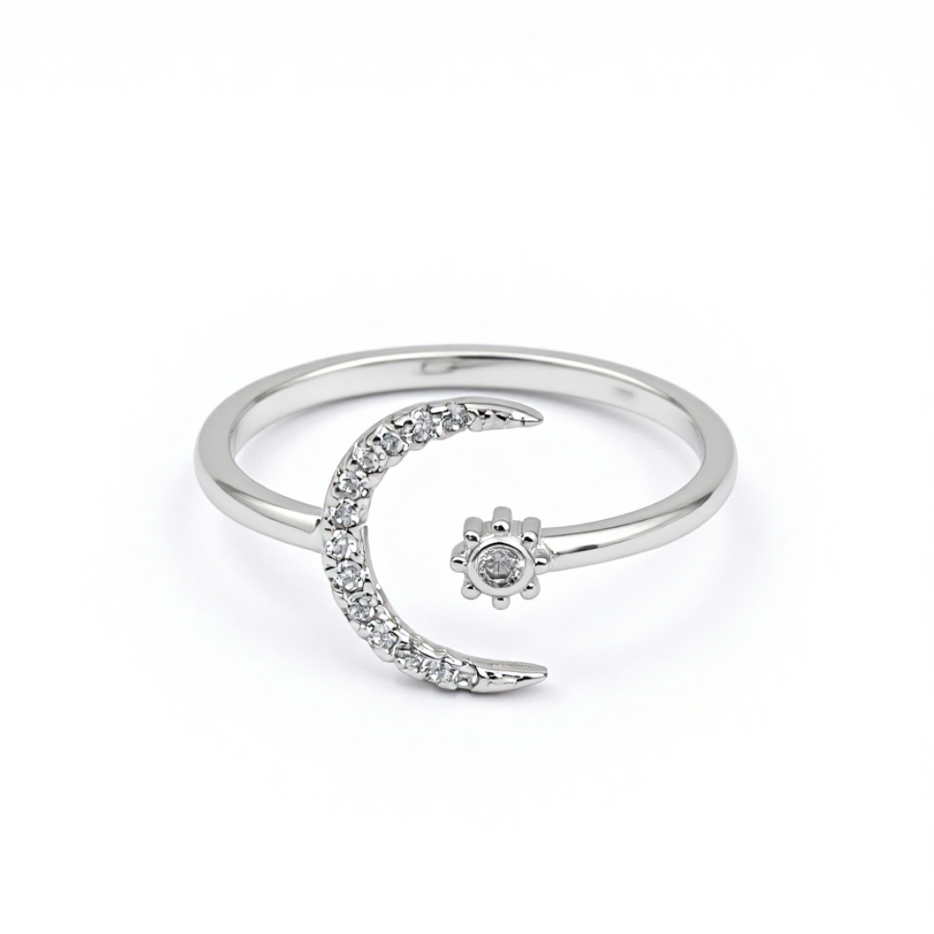 Tiana Star Moon Adjustable Ring