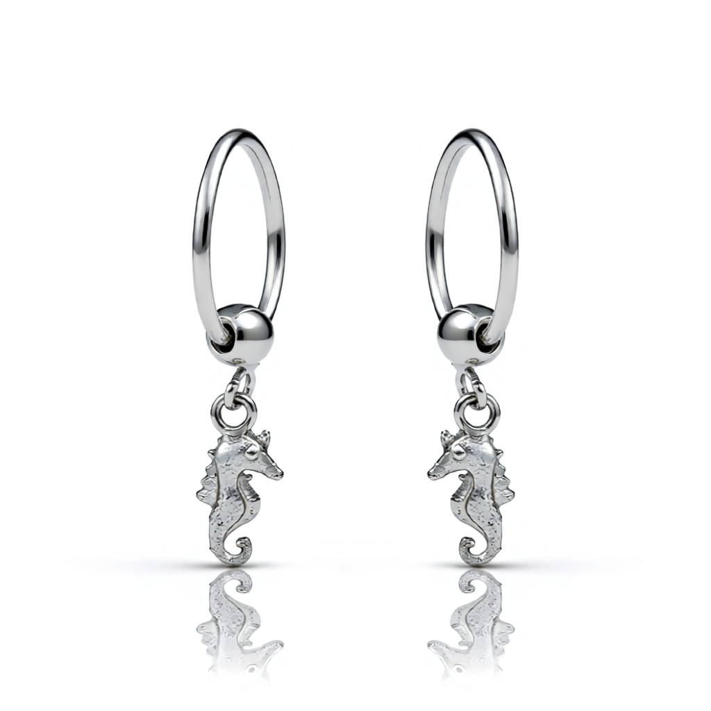 Horsey Upperlobe Hoop Pair