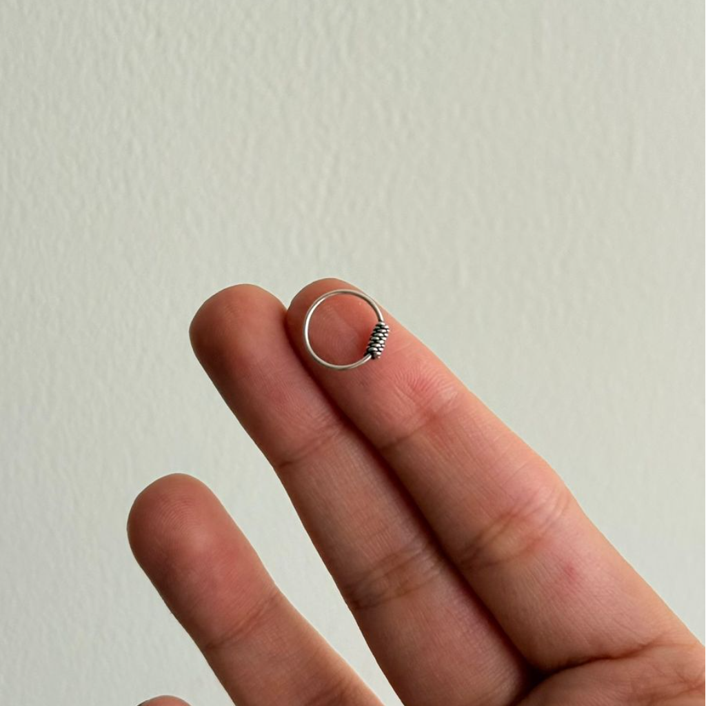 Pierced Upperlobe Wriggly Hoop Pair