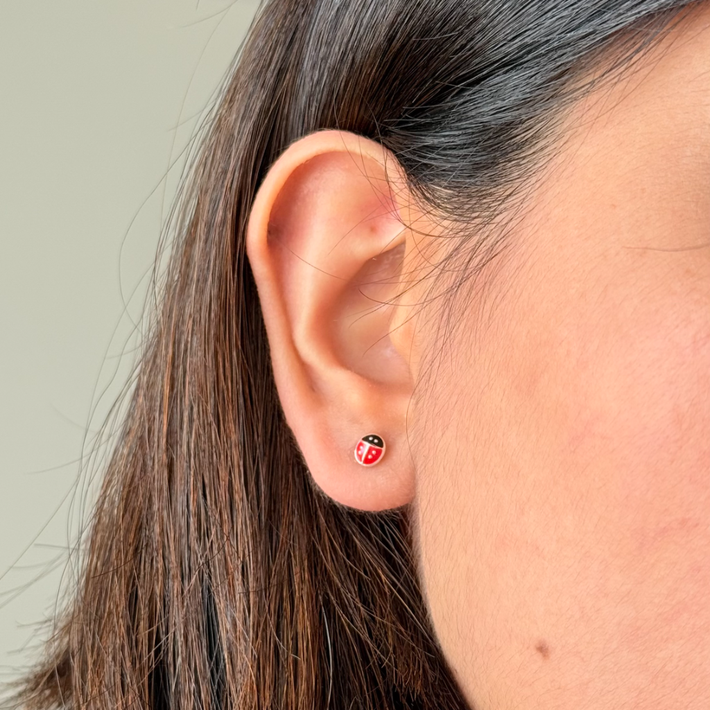 Ladybug Stud Pair