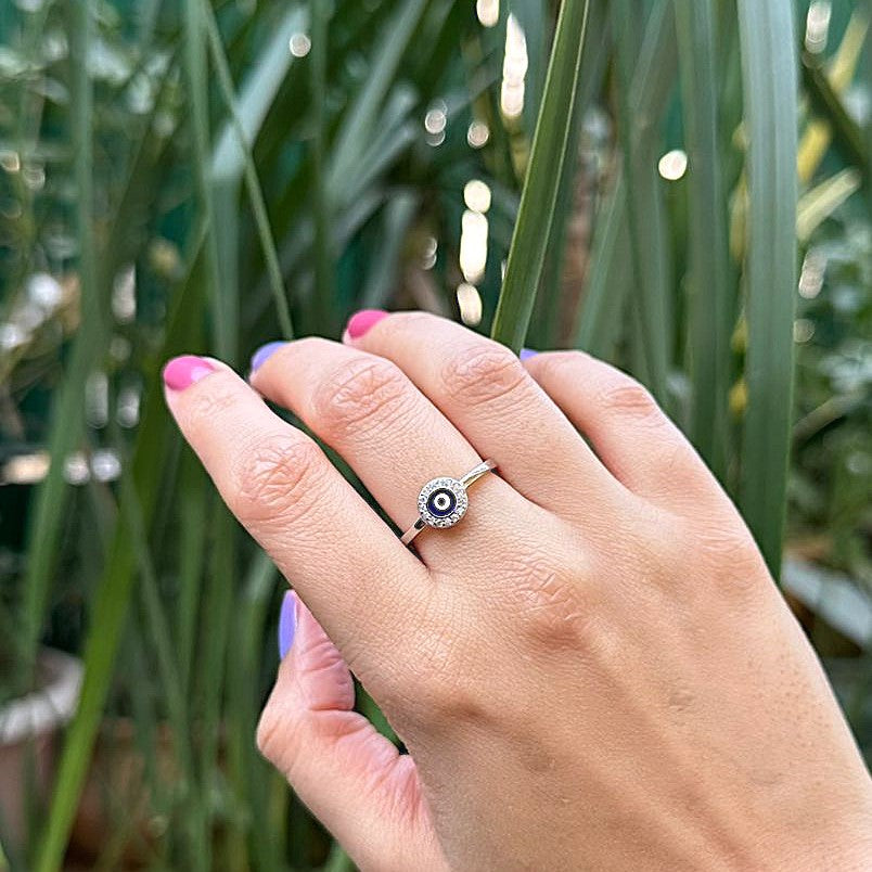 Evil Eye Adjustable Ring