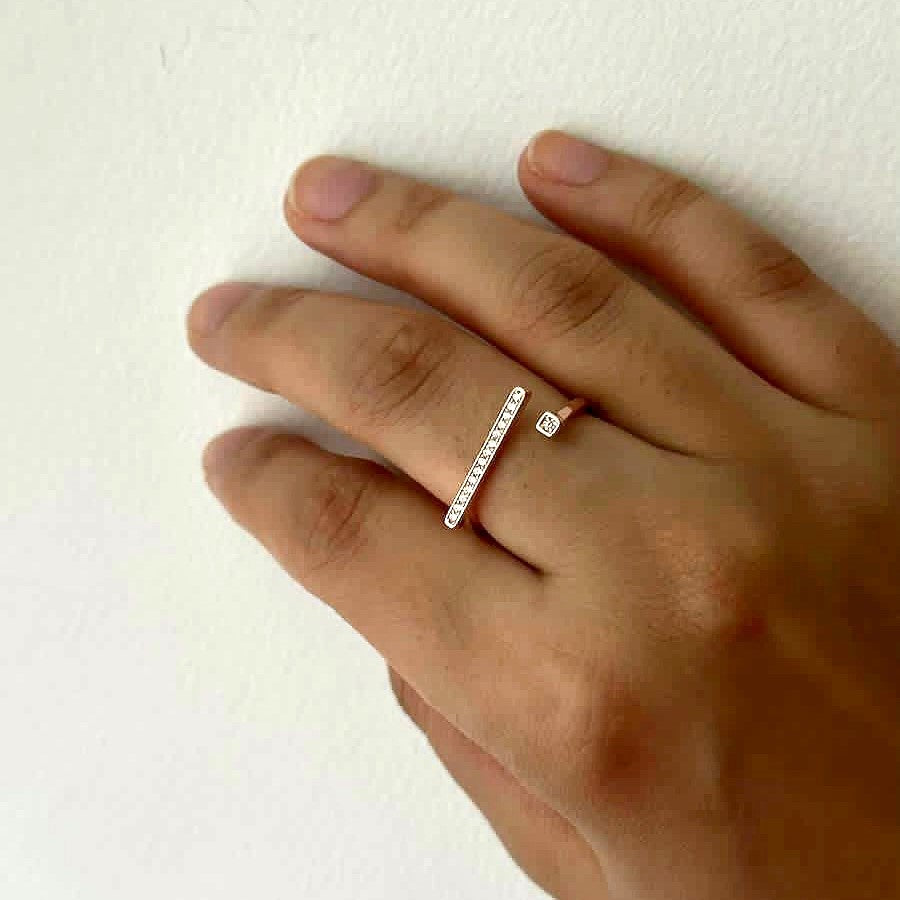 Rose Gold Hope Adjustable Ring