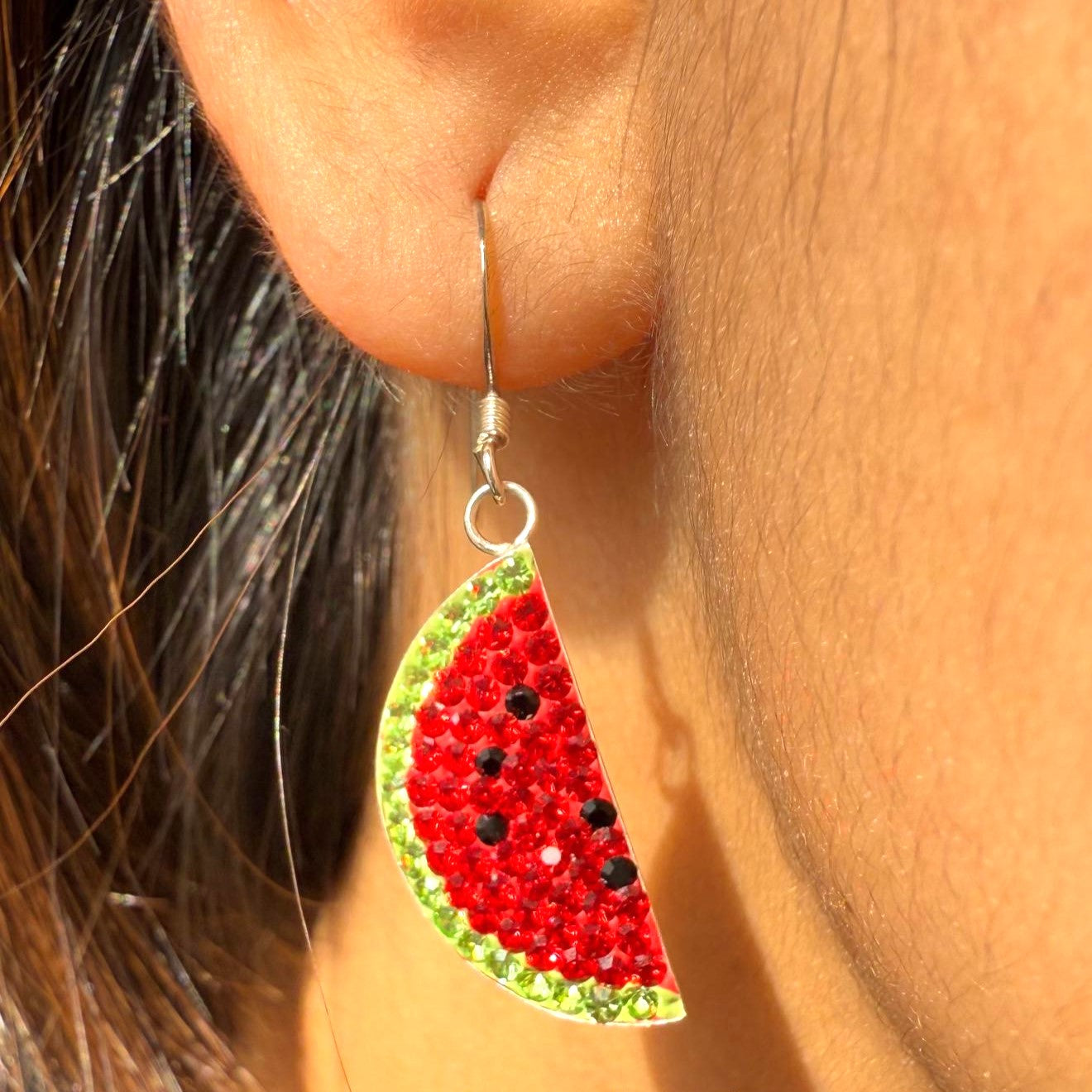 Watermelon Dangly Earrings